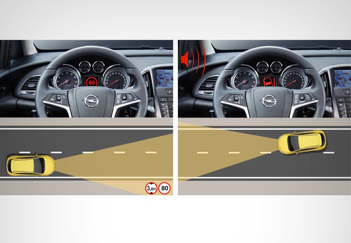 H νέα γενιά κάμερα παρακολούθησης Opel Eye έχει τη δυνατότητα να διαβάζει περισσότερα σήματα.